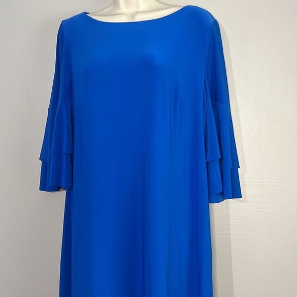 Lauren Ralph Lauren flutter bell sleeved midi dress - Picture 4 of 8